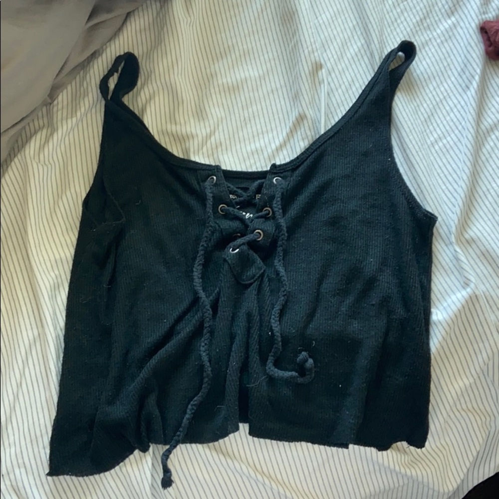 Crop ribbed tank top